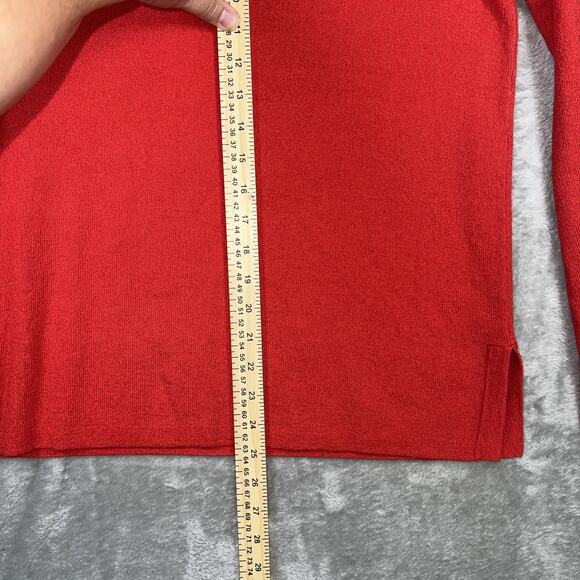 Diane Gilman Large Nautical Red Sweater Blue/white Stripe Inset Long Sleeve - Picture 5 of 8